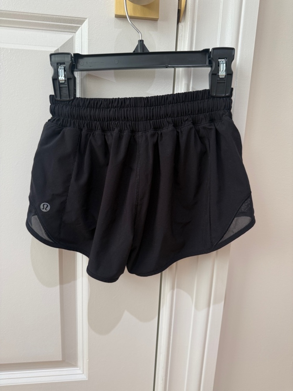 lululemon athletica Black Running Shorts with Mesh Panels